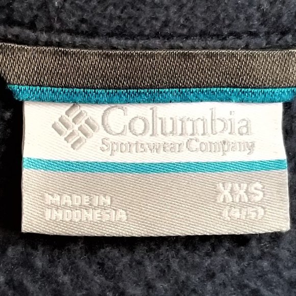 Columbia Fleece Jacket Full Zip Boy Girl Blue - Picture 3 of 5